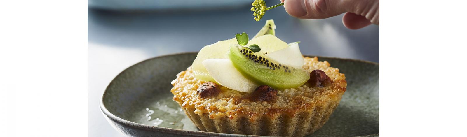 Gâteau de quinoa aux poires et kiwis Gâteau de quinoa aux poires et kiwis